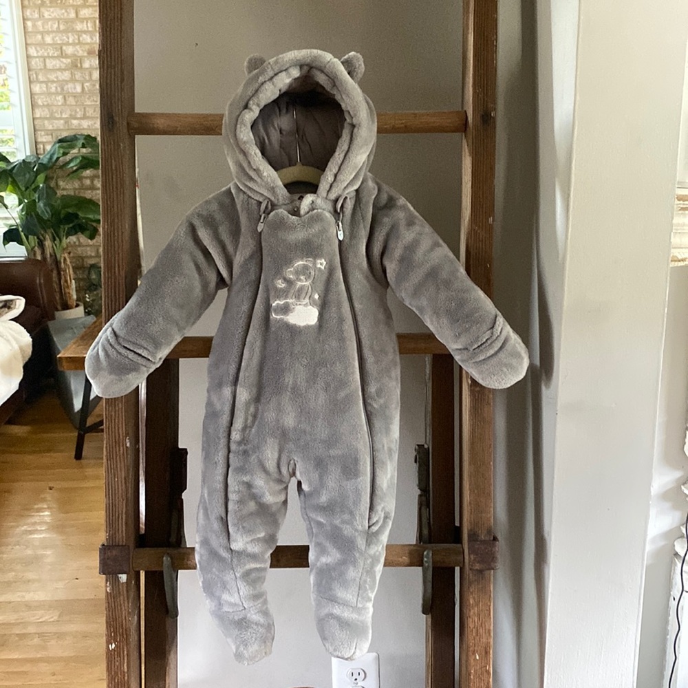 GRAIN DE BLE FRANCE 6 MONTHS INFANT ONE PIECE LINED WARM EXCELLENT BODYSUIT